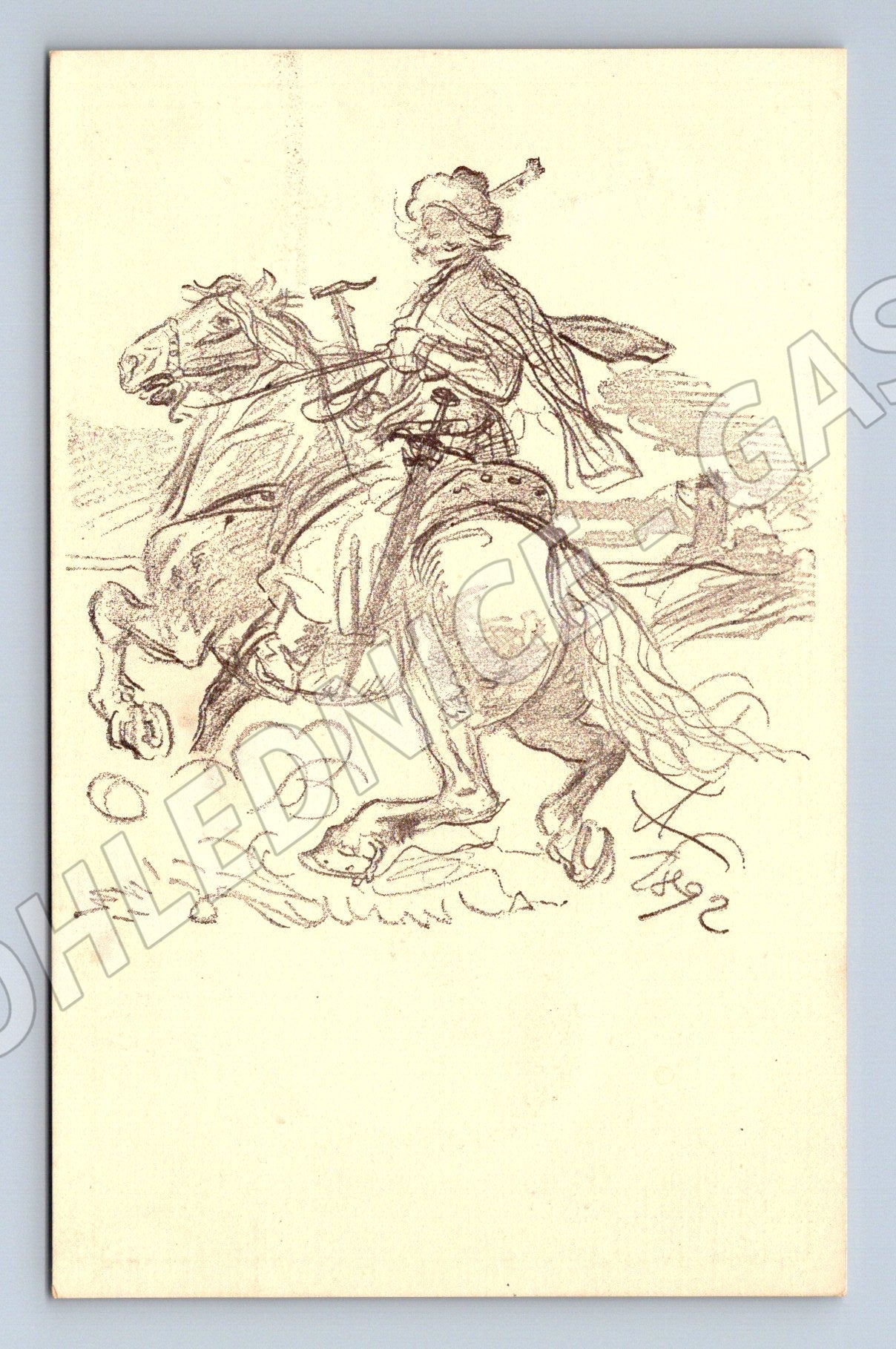 Postcard M Aleš Hejtman of Tábor 1892 (M9545)
