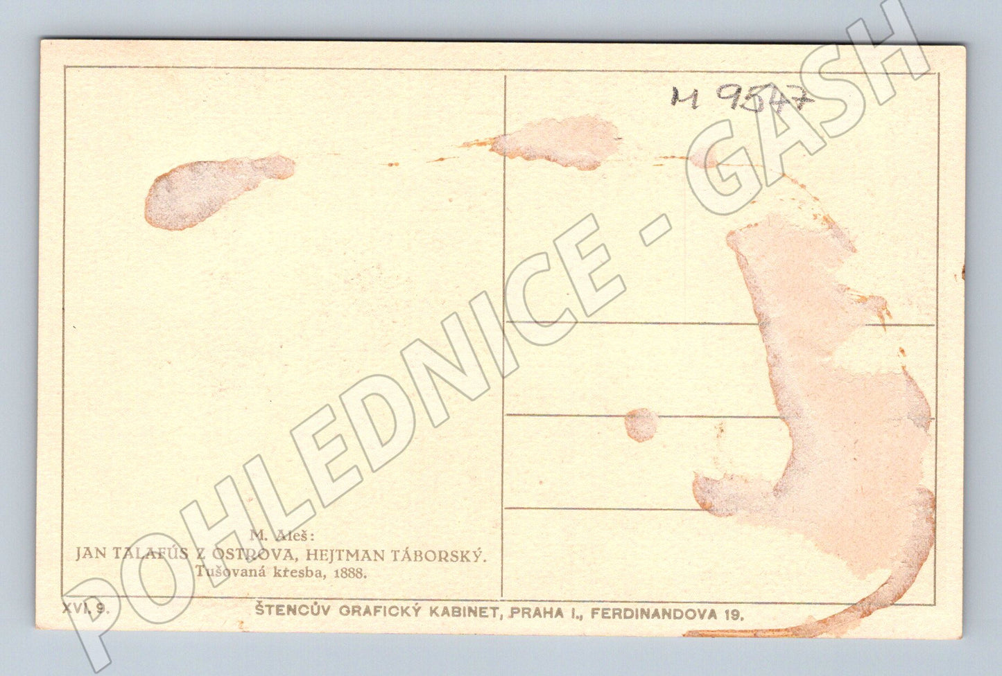 Postcard M Aleš Jan Talašús Governor (M9547)