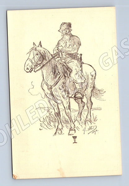 Postcard M Aleš Governor of Tábor 1894 (M9550)