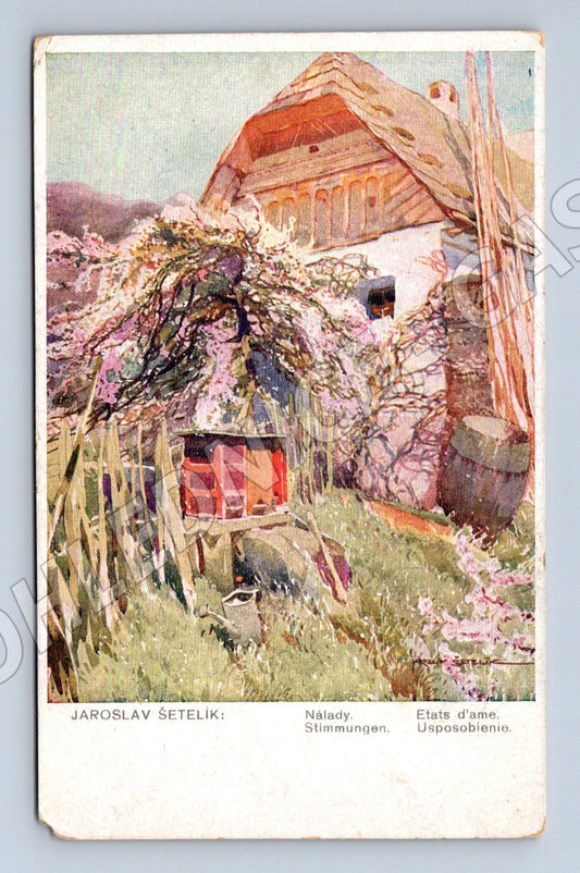 Postcard Jaroslav Šetelík countryside 1917 (M9564)