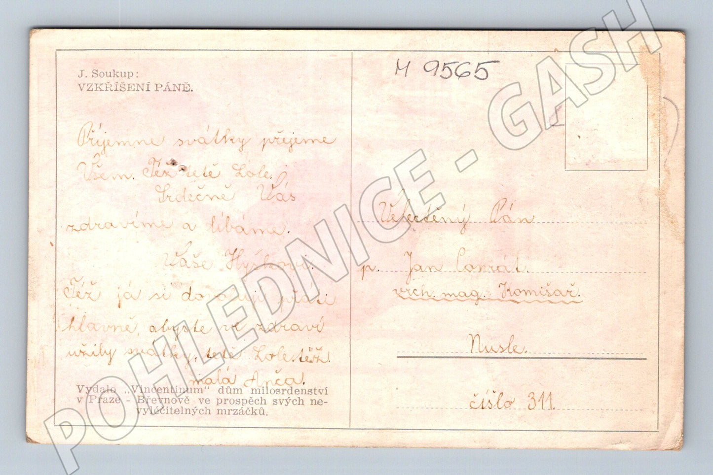 Easter Resurrection Postcard (M9565)