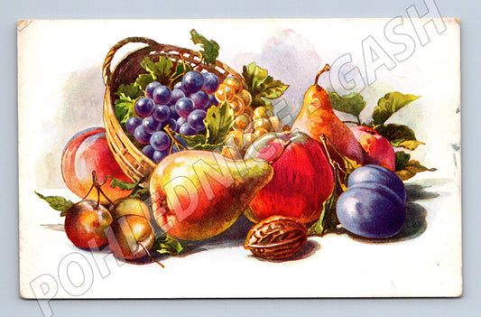 Postcard fruit basket J Soukup (M9582)