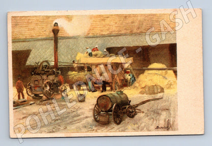 Pohlednice U mlátičky A Bukolský 1955 (M9585)
