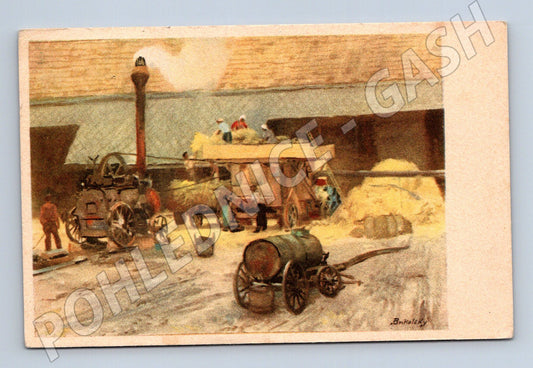 Postcard At the Threshing Floor A Bukolský 1955 (M9585)