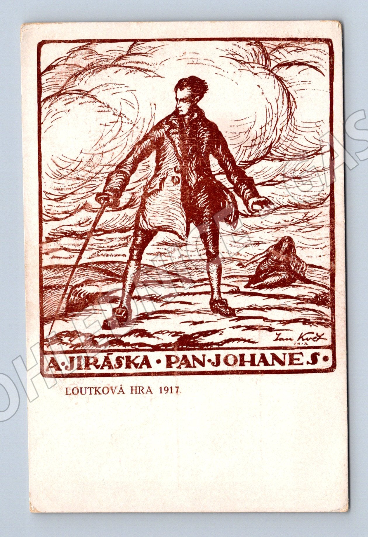Postcard Mr. Johanes puppet show 1911 (M9589)