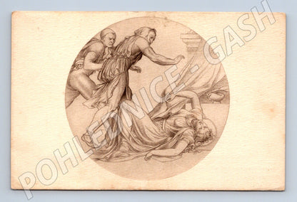 Postcard J Mánes The Death of Saint Ludmila (M9590)