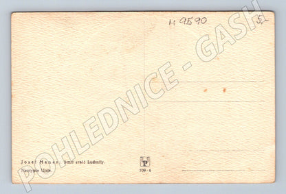 Postcard J Mánes The Death of Saint Ludmila (M9590)