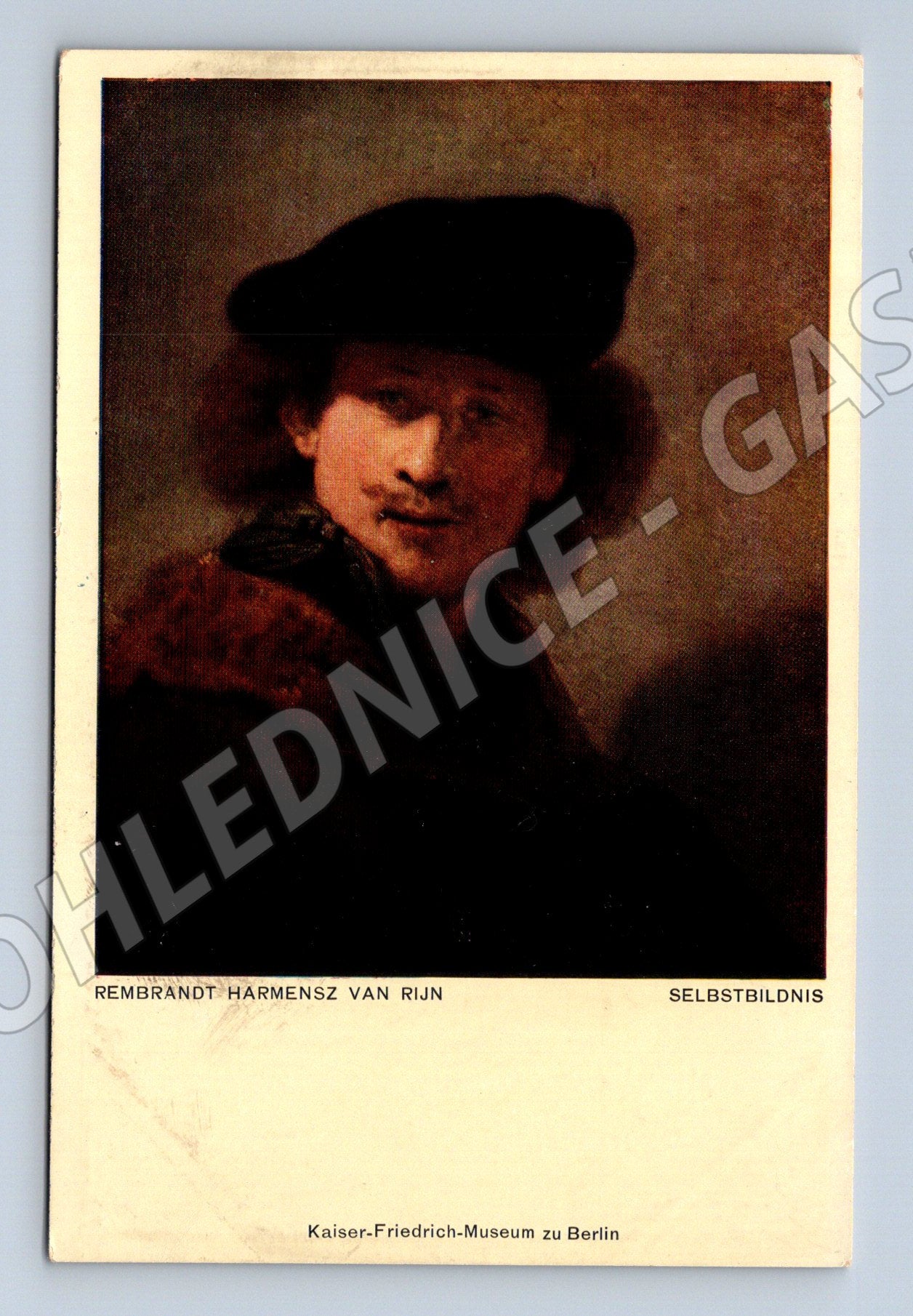 Postcard Rembrandt Self-Portrait Berlin (M9593)