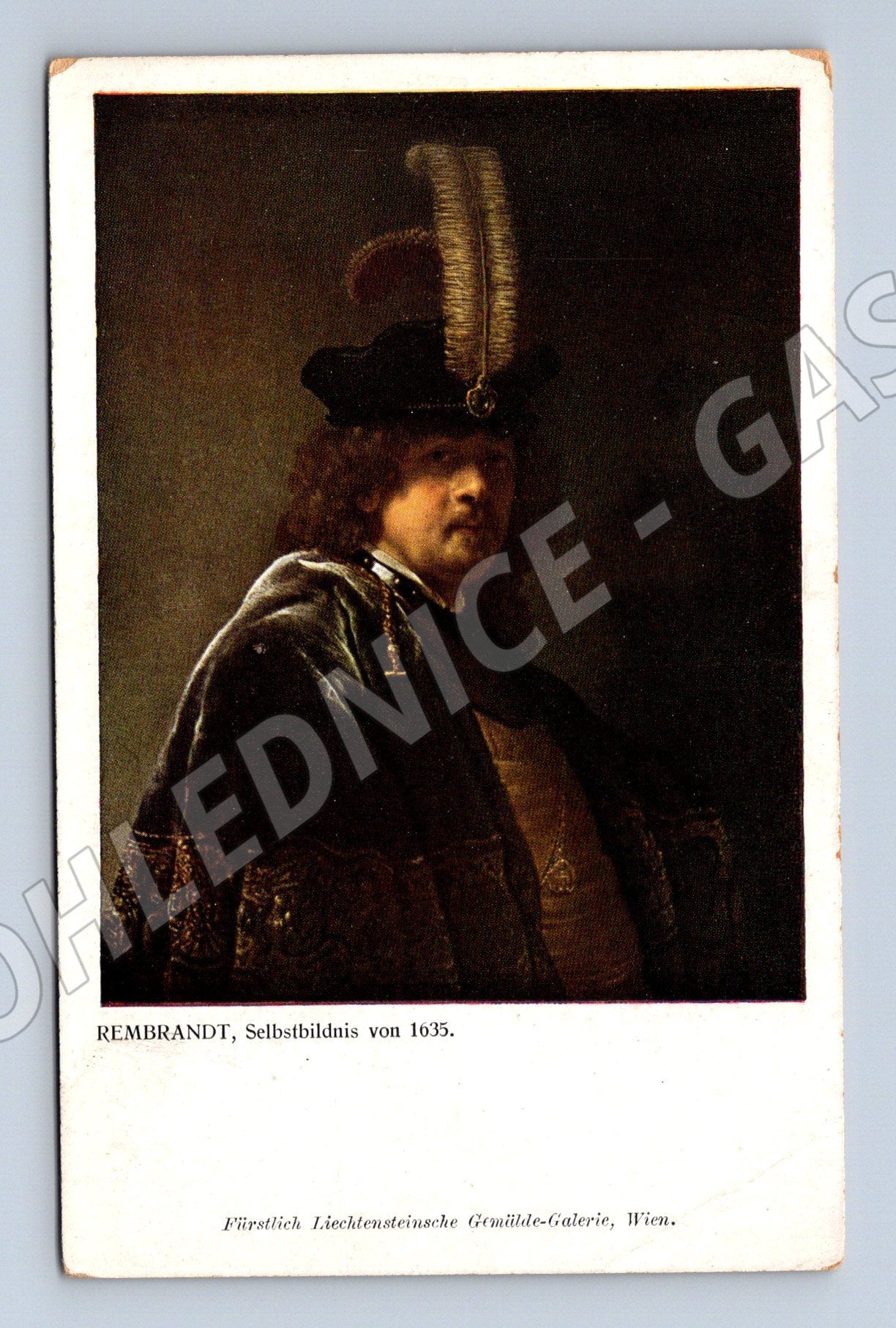 Pohlednice Rembrandt autoportrét Vídeň (M9596)
