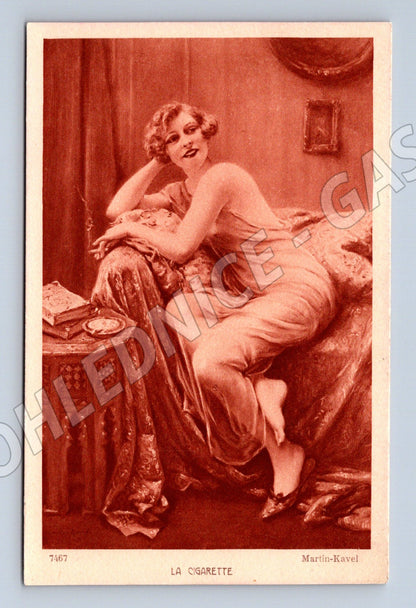 Postcard Martin Havel La Cigarette France (M9597)