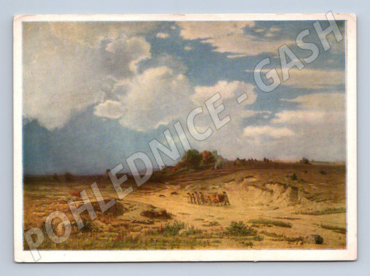 Postcard A Basket Autumn Landscape (M9601)