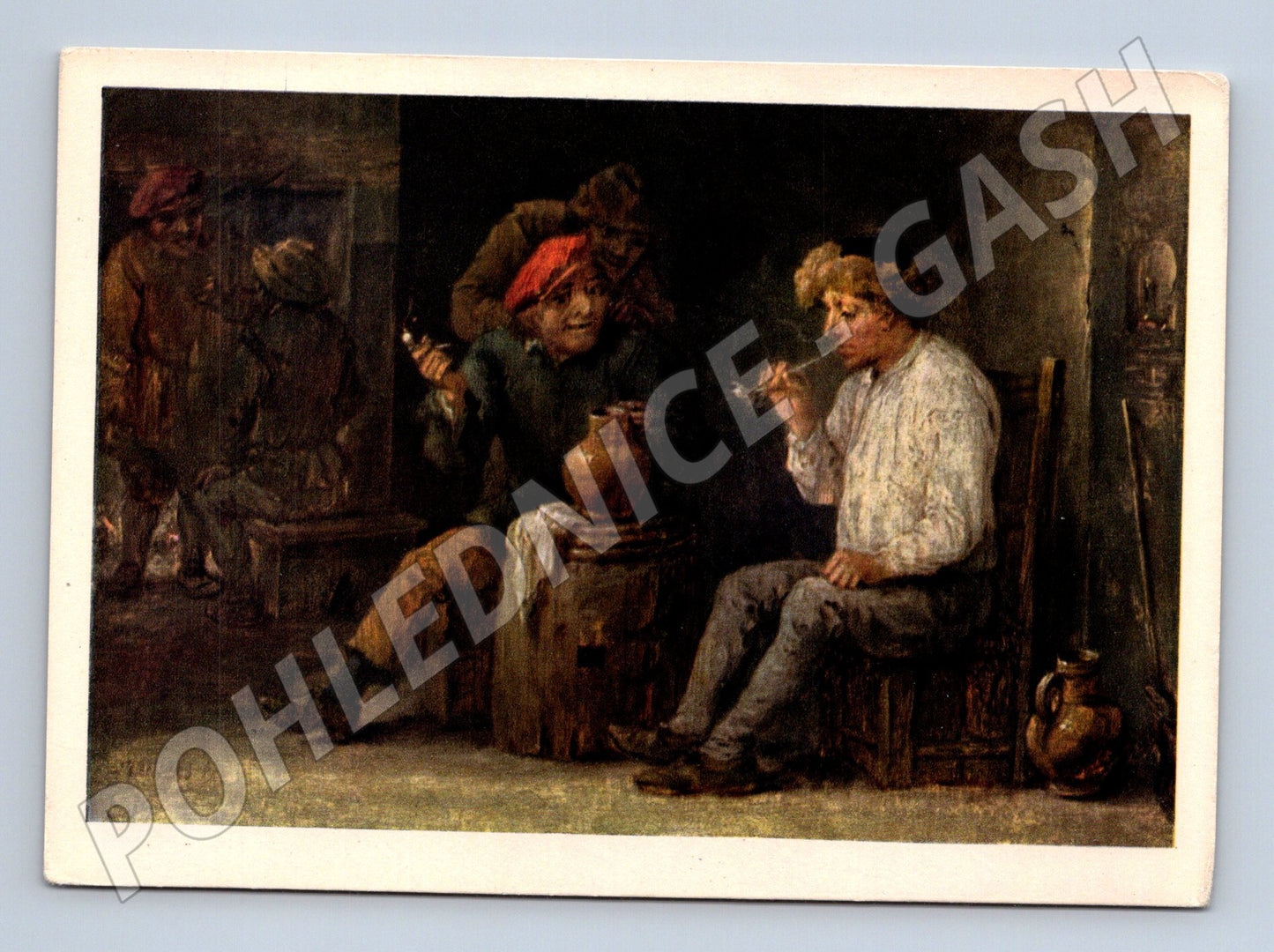 Pohlednice David Teniers Dva kuřáci (M9604)