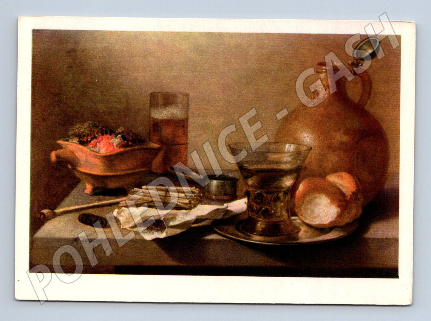 Postcard Pieter Claesz still life with a jug (M9605)