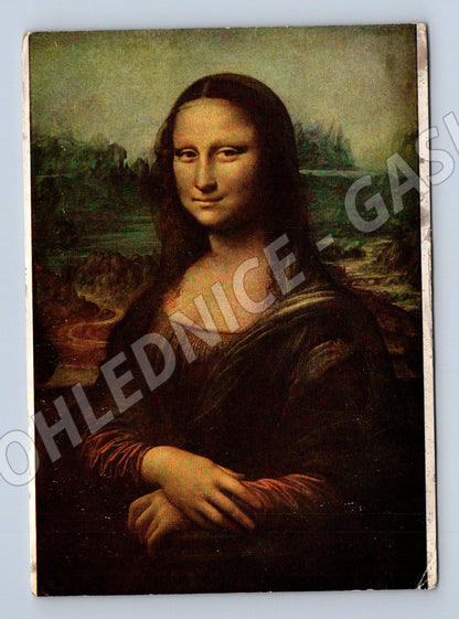 Postcard Mona Lisa Louvre France (M9616)