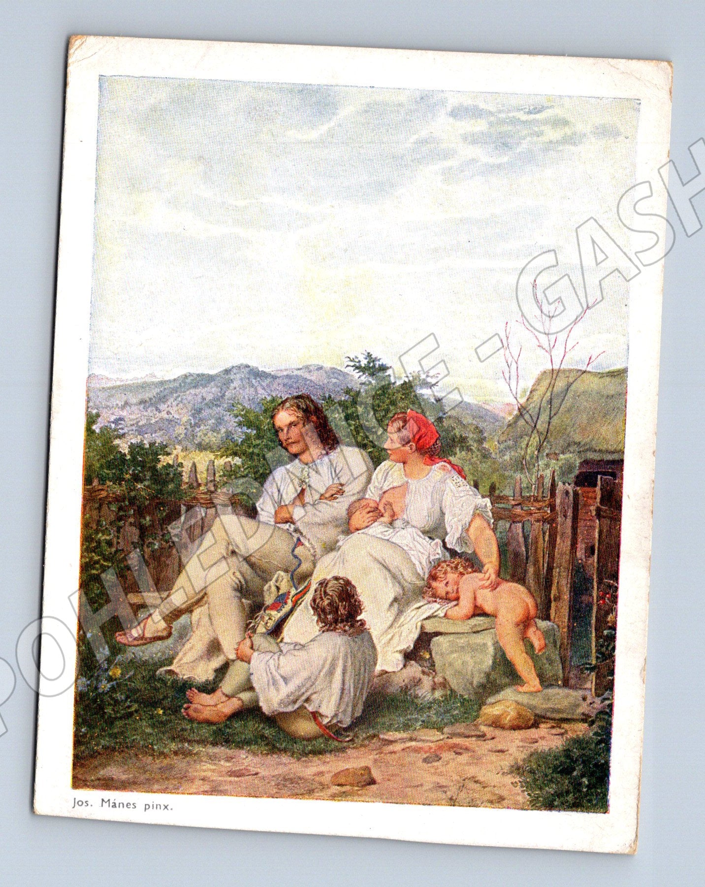 Postcard Josef Mánes rural scene (M9618)