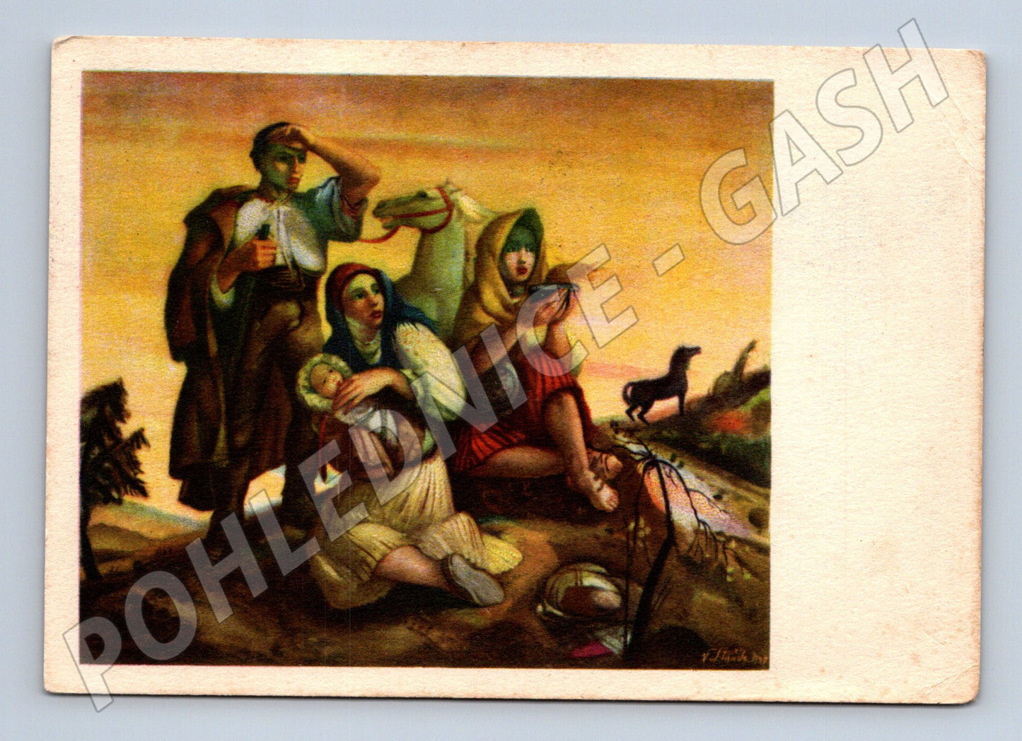 Postcard Stašík Za povstania 1952 Slovakia (M9634)