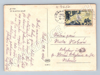Postcard Aleš From Peasant Storms 1961 (M9637)
