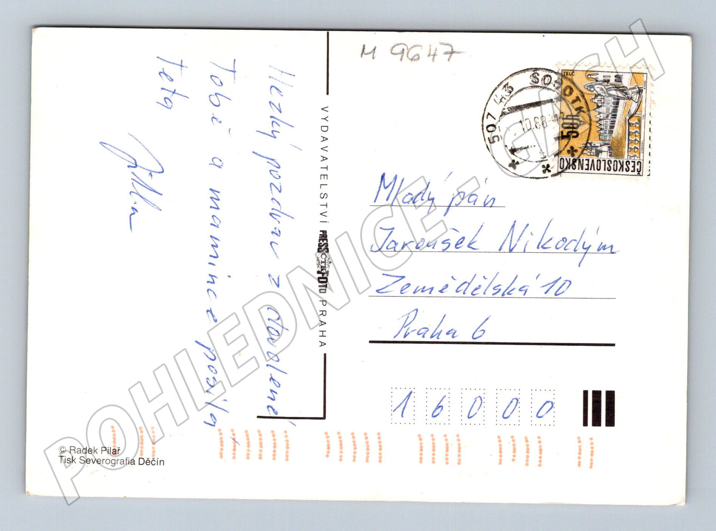 Pohlednice Rumcajs Radek Pilař 1969 (M9647)
