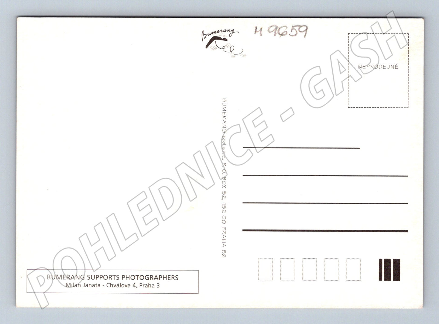 Pohlednice žena s motýlími křídly Bumerang (M9659)