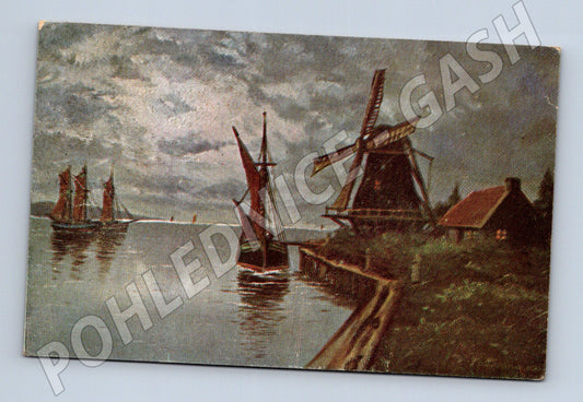 Postcard Dutch Mill 2nd Regiment of the Freedom Guard (M9666)