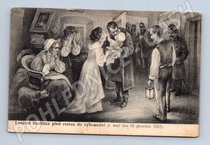 Postcard Farewell to Havlíček before exile (M9667)
