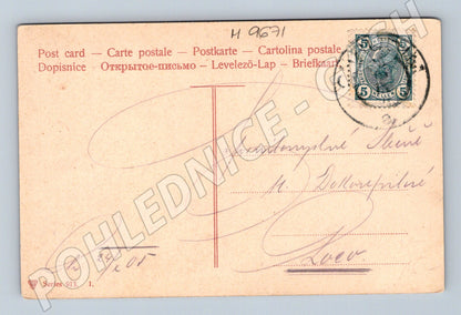 Pohlednice romantická krajina s mostem RU (M9671)