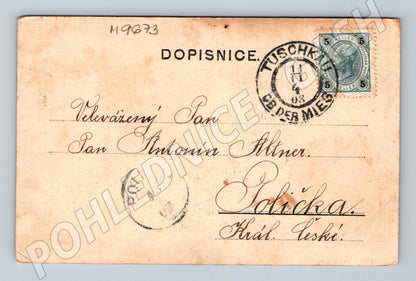Pohlednice Plzeň opona divadla 1903 (M9673)