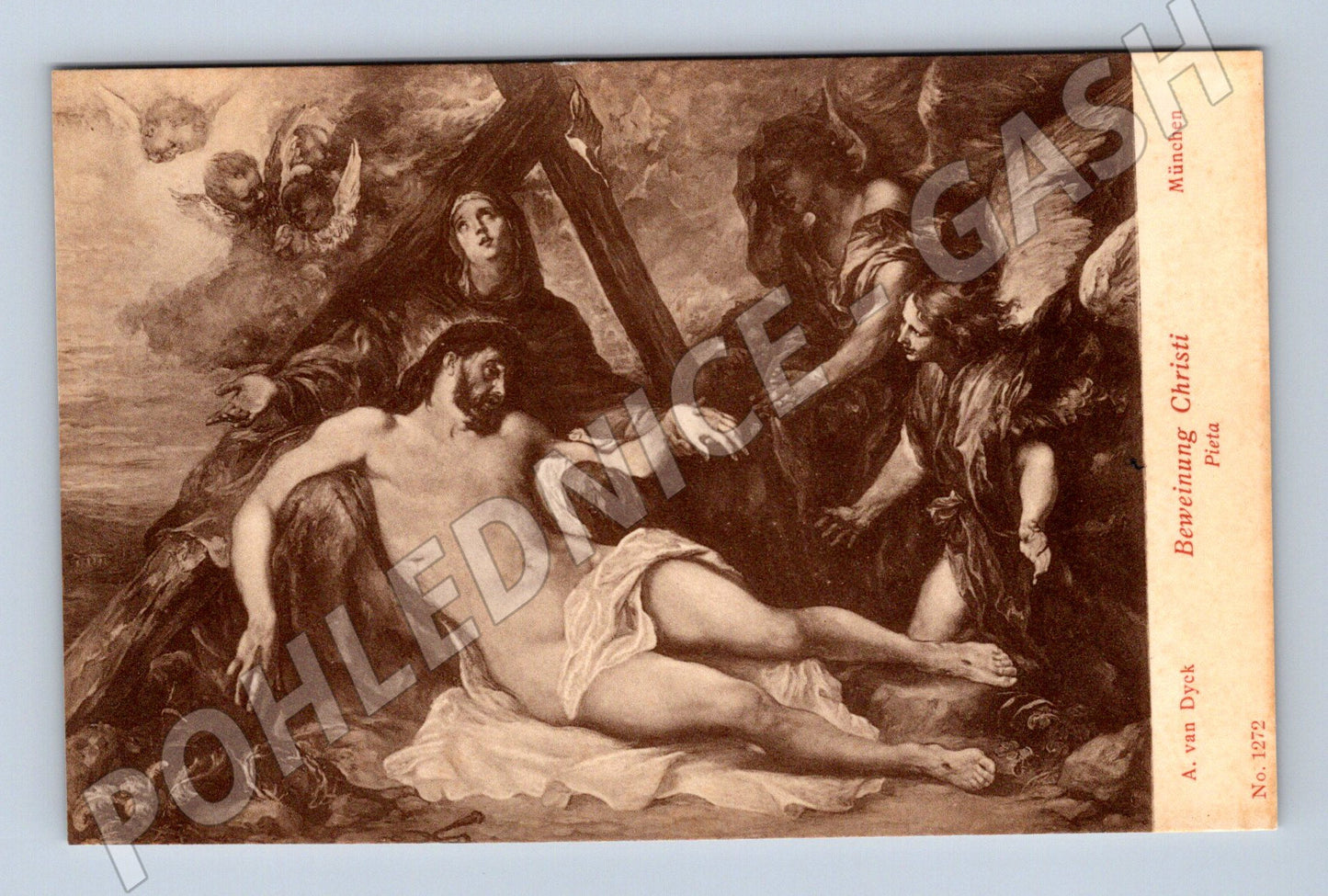 Postcard Pieta van Dyck Munich (M9679)