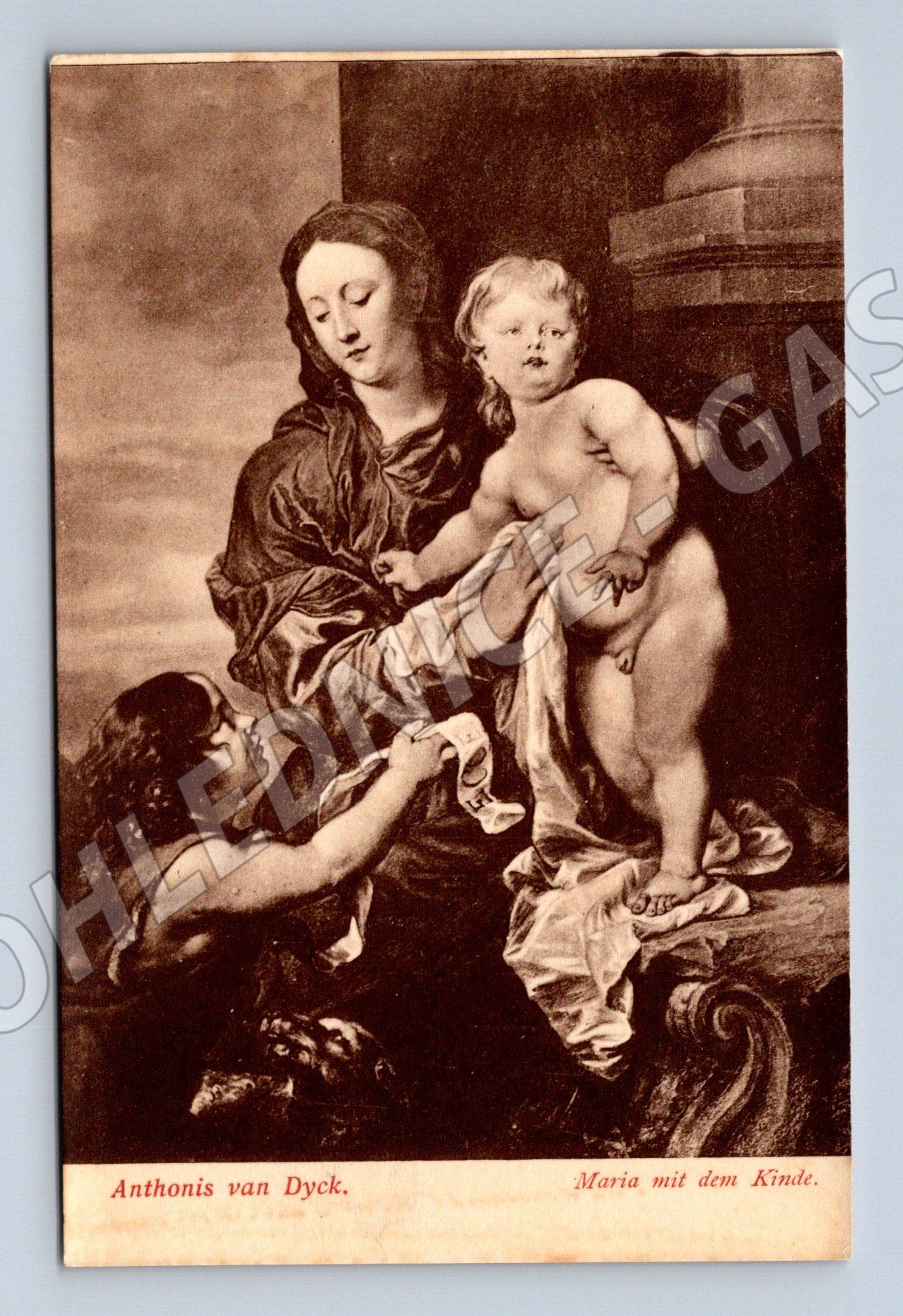 Pohlednice Madona s dítětem van Dyck (M9681)