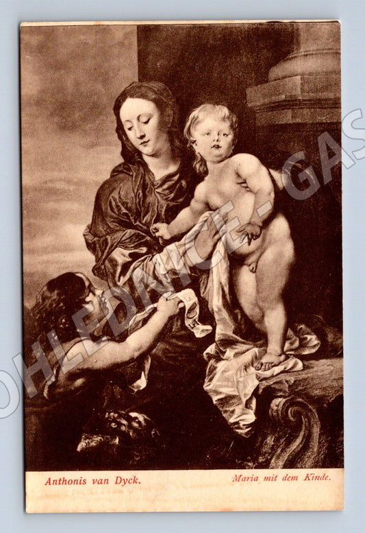 Pohlednice Madona s dítětem van Dyck (M9681)