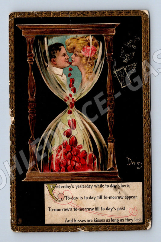 Pohlednice Tuck’s 1910 romantický pár (M9682)