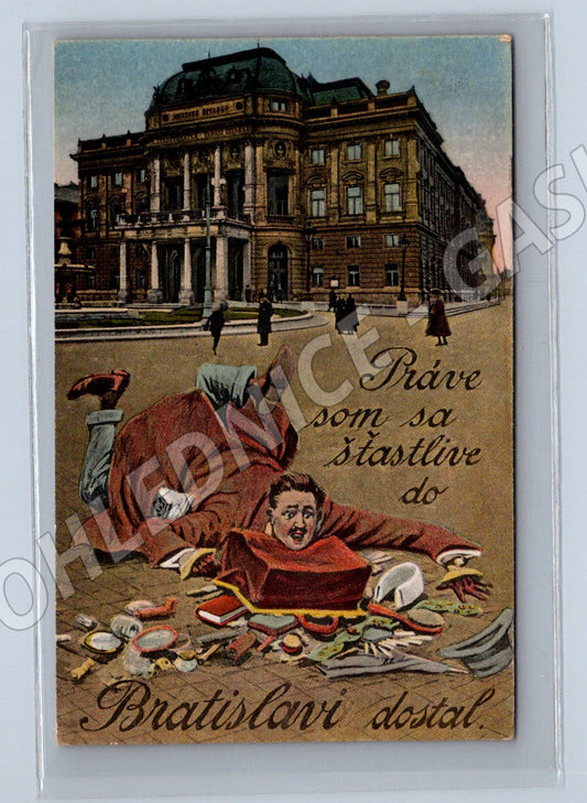 Pohlednice Bratislava divadlo 1921 (M9685)
