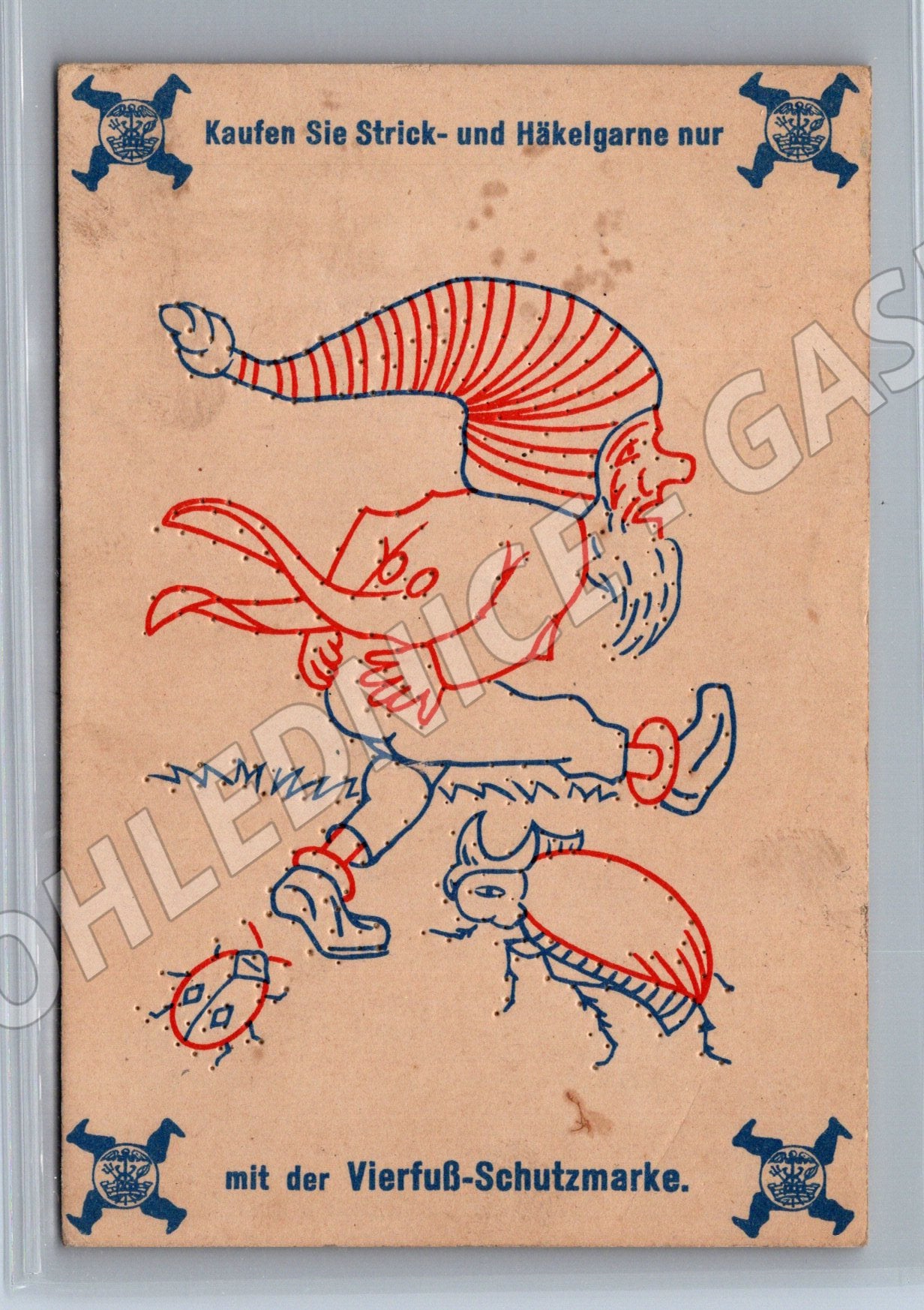 Postcard Viertfuß advertising perforation (M9689)