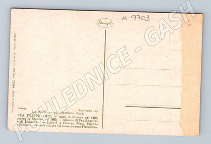 Pohlednice Madona s dítětem Lippi (M9703)