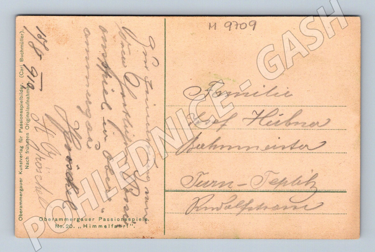 Postcard Oberammergau Ascension of Christ (M9709)