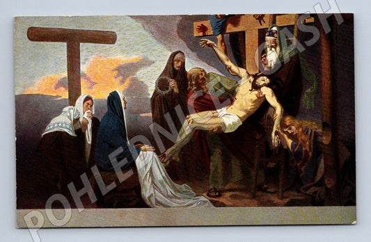 Pohlednice sejmutí Krista z kříže Fugel (M9712)