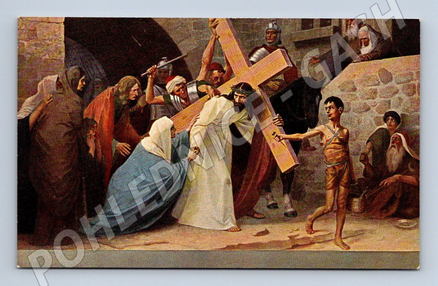 Postcard Fugel Stations of the Cross religious motif (M9721)