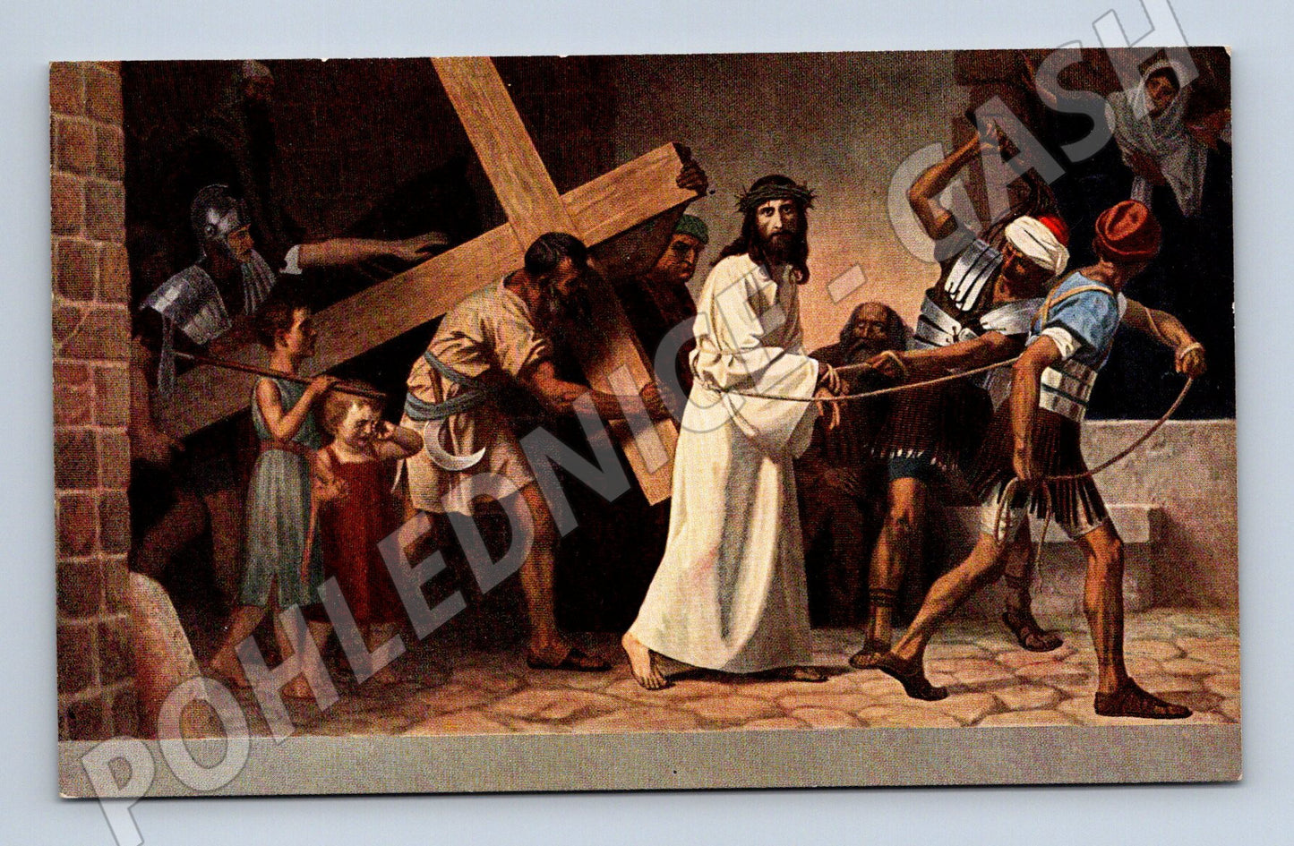 Postcard Fugel Stations of the Cross Christ with the Cross (M9724)