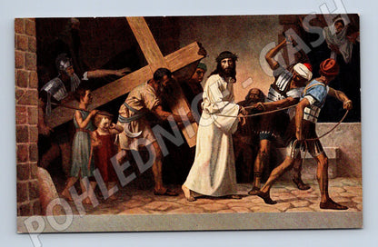 Postcard Fugel Stations of the Cross Christ with the Cross (M9724)