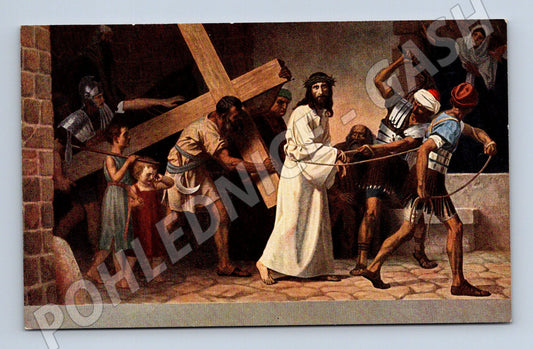 Pohlednice Fugel křížová cesta Kristus s křížem (M9724)