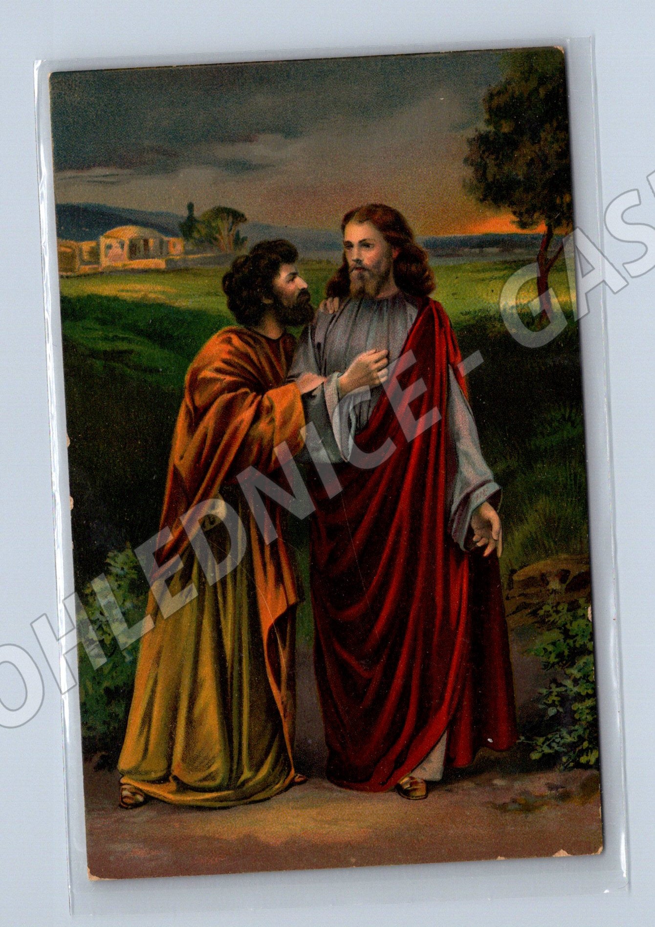 Pohlednice Oberammergau Kristus a Jidáš (M9733)