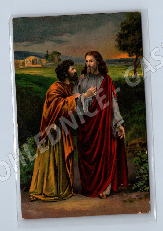 Pohlednice Oberammergau Kristus a Jidáš (M9733)