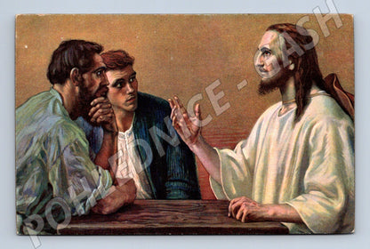 Postcard Christ in Emmaus Schindler (M9742)
