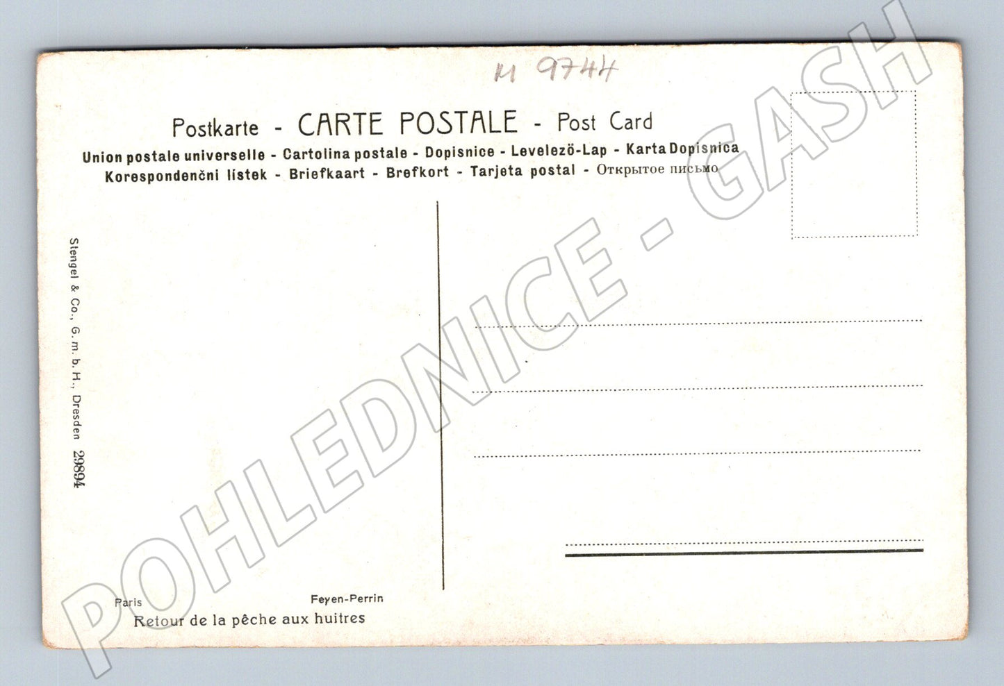 Pohlednice Feyen-Perrin ženy s košíky Francie (M9744)
