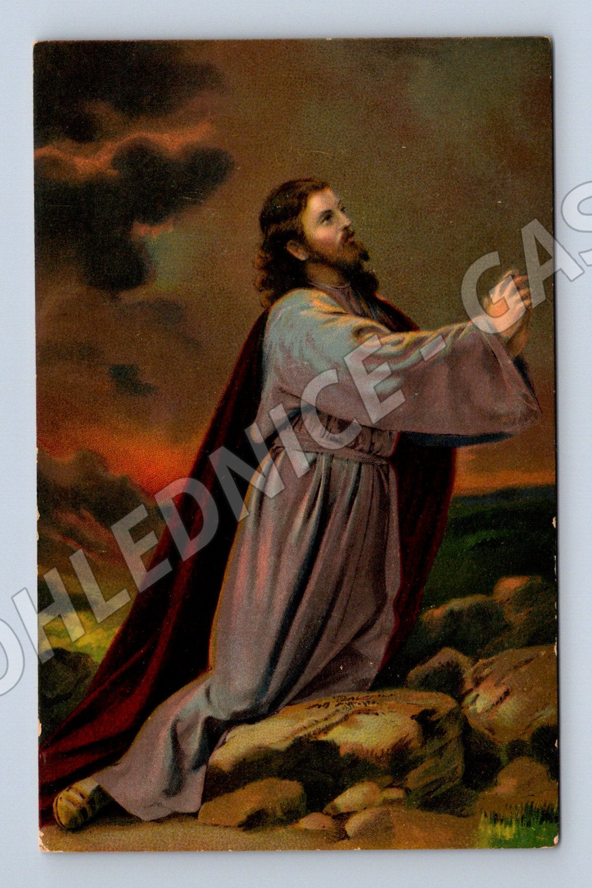 Pohlednice Christus klečící Oberammergau (M9745)
