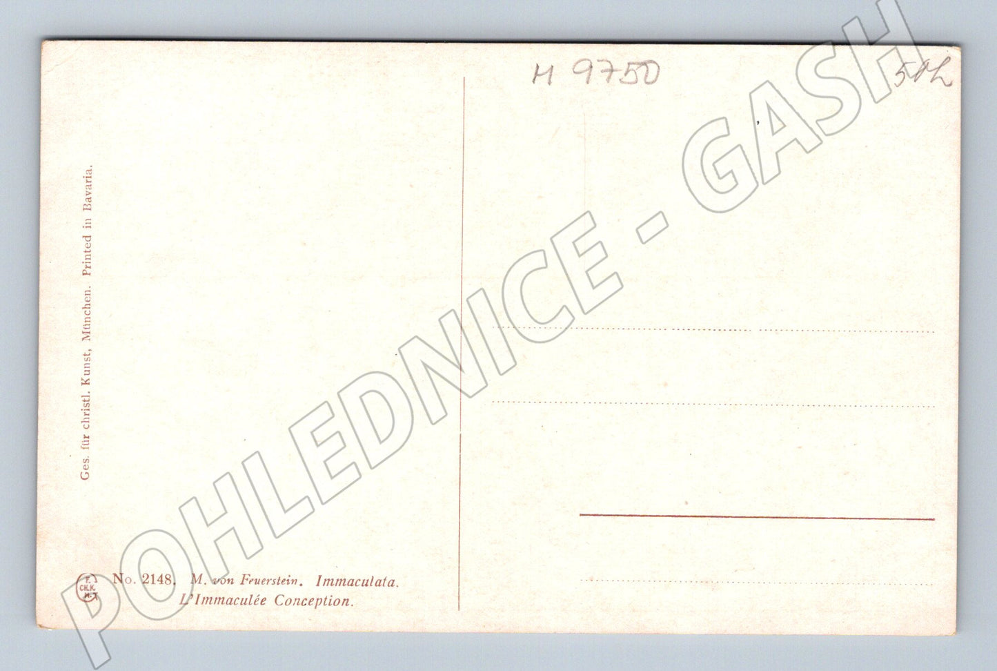 Postcard Immaculata M. von Feuerstein (M9750)