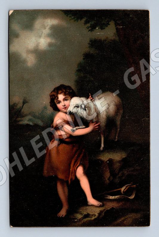 Postcard Murillo St. John and the Lamb (M9751)