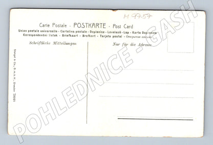 Pohlednice Innocence dívka s jehňátkem (M9757)