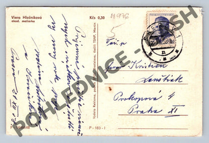 Pohlednice Vánoční Tři králové V. Hložníková (M976)