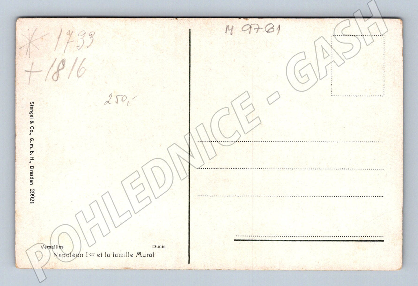 Pohlednice Napoleon a rodina Murat Versailles (M9761)